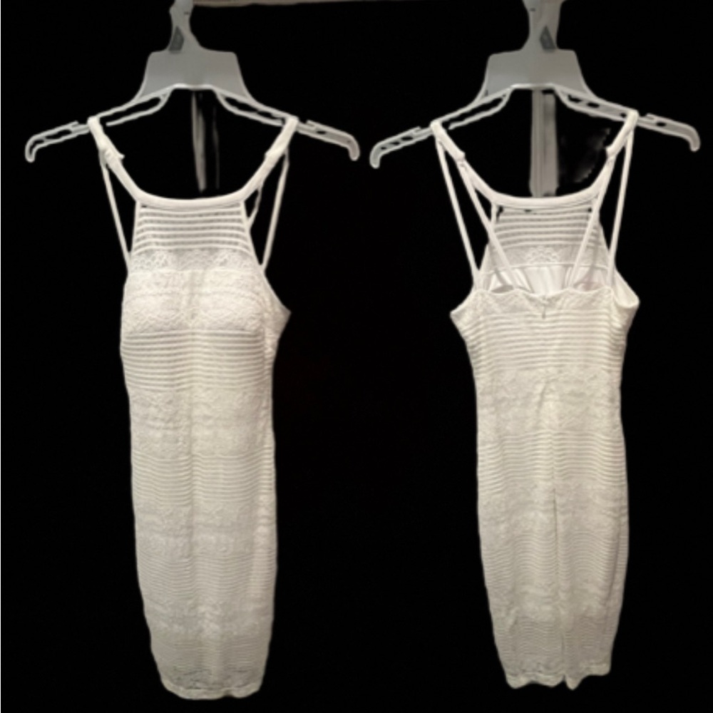 White midi dress